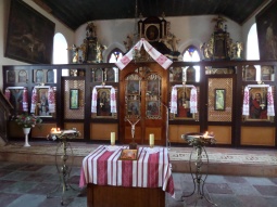 Wnętrze cerkwi greckokatolickiej w Cyganku na Żuławach, fot. Aleksandra Paprot